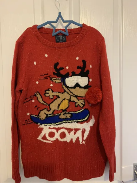 NEXT Christmas Jumper Size 11 Yrs Red Christmas Jumper