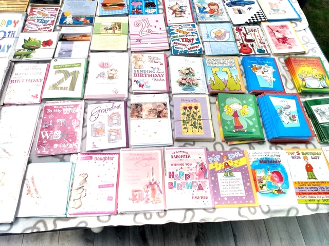 New Birthday greetings cards Job lot of 200 (Ref NBB12)