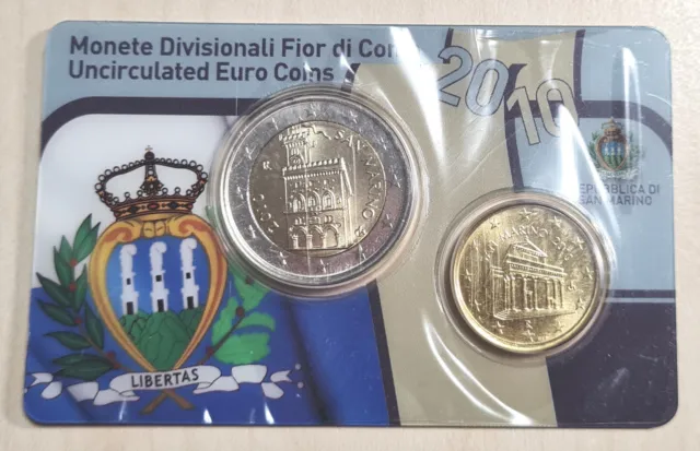 San Marino 2010 - Minikit mit 10 Cent und 2 Euro Kursmünze