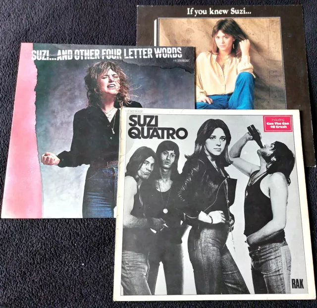 SUZI QUATRO – 3Lp's – FIRST ALBUM, SUZI...AND OTHER FOUR LETTER WORDS & IF YOU..