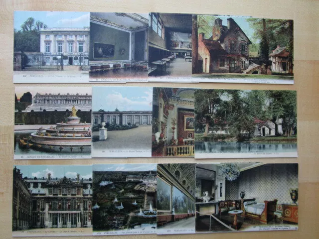 Lot de 12 CARTES POSTALES anciennes - CPA - "VERSAILLES, Chateau,Trianon, Jardin