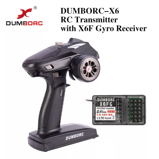 DUMBORC-X6 6CH 2.4G RC Radio Controller Transmitter & Mixed Mode +X6FG Receiver 3