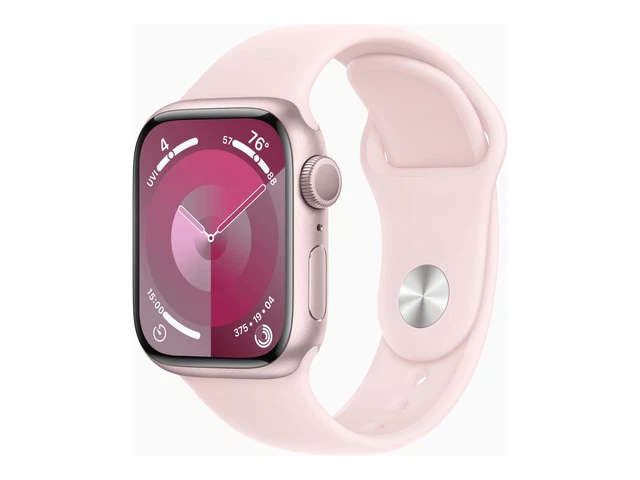 Apple Watch Series 9 (GPS) 41 mm pink aluminium smart watch with MR933QF/A