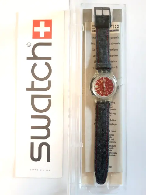 Swatch Automatico Nuovo NOS Graue Hütte SAK400 1993 Vintage Orologio da polso