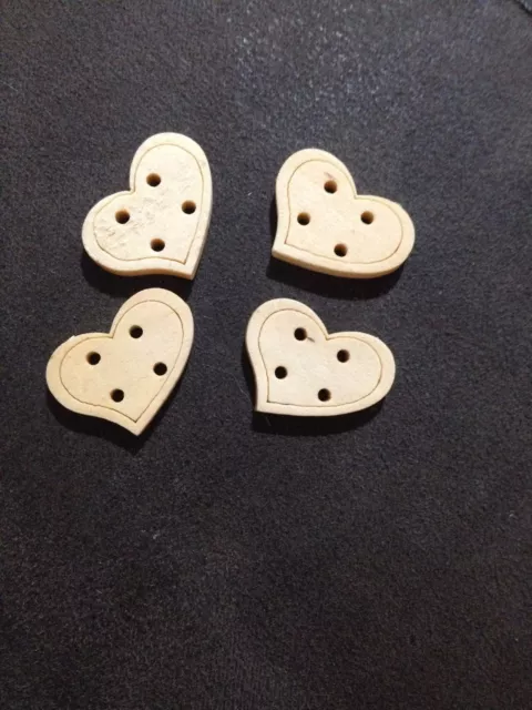 20 X Light Coloured Wooden Love Hearts - Australian Supplier