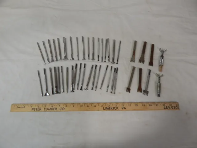 Estampillas Craftool Co, colección de herramientas de cuero (43 herramientas)