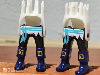 Jambes Playmobil Grises Avec Bottes - Pièces Détachées Pour Chevaliers Médiévaux, Vikings