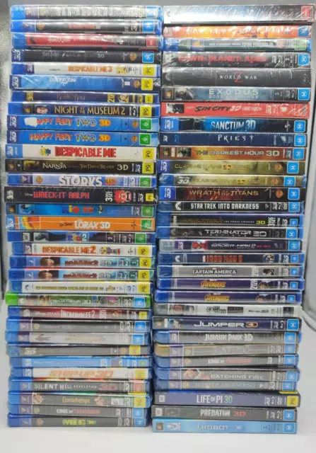 Brand New & Sealed 3D Blu Ray Movies - Choose Dropdown. Lenticular/AUS/RARE/OOP! 2