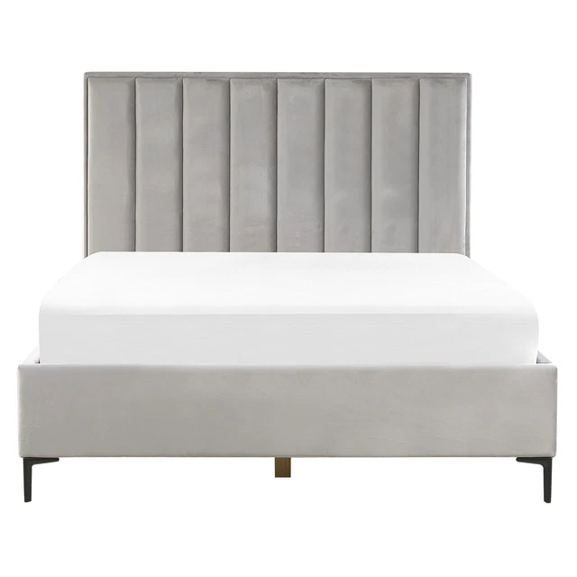 Ensemble de Chambre à Coucher Lit Double 160 x 200 cm avec Coffre et 2 Tables d 6