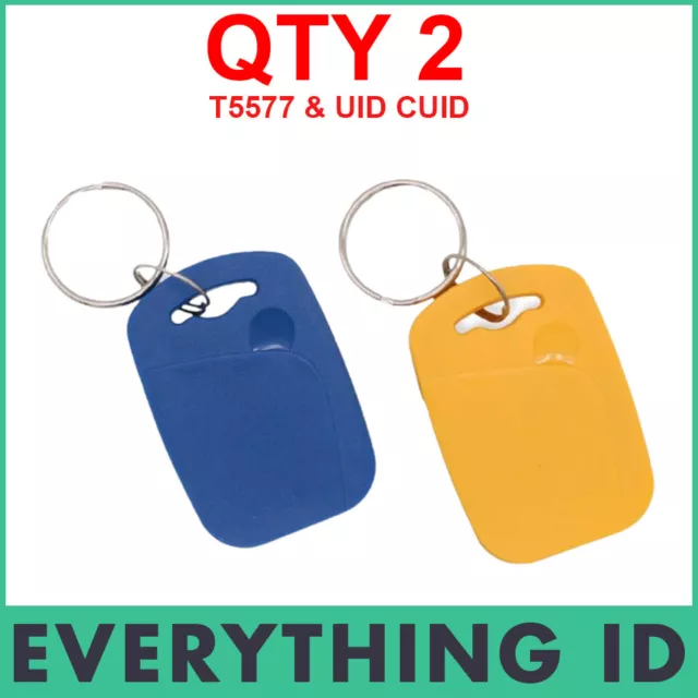 2 Dual Format Frequency T5577 & Uid Cuid Gen2 Block 0 Changeable 1K S50 Key Fob