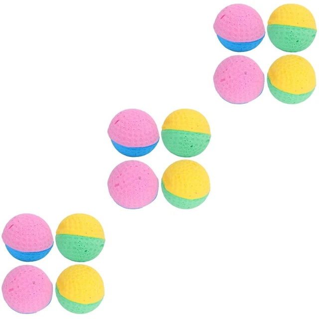 12 Pcs Balles De Jouet Pour Chat Doux Boules D'éponge En Mousse Attrape