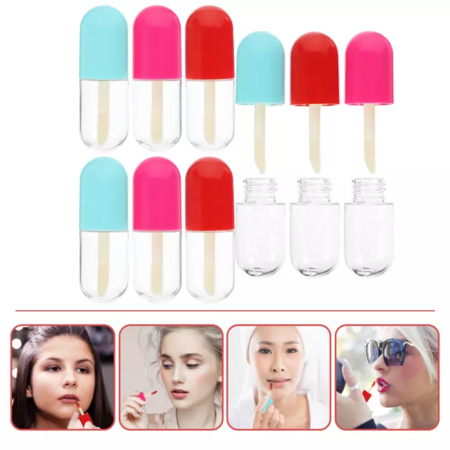 18 Pcs Farbröhre Leere Flüssigkeitsbehälter Lipgloss-Behälter Kosmetik