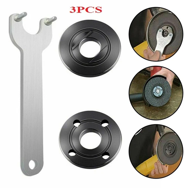Set Di Dadi Flangiati Per Smerigliatrice Angolare - 2 Pezzi, Filettatura M14, Per Mandrino 14 Mm, Fori A 30 Mm, Diametro 40 Mm
