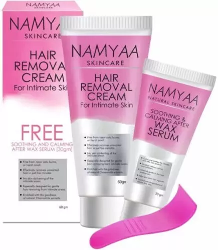 Namyaa Hair Removing Cream for Intimate Skin with After Wax Soothing Serum