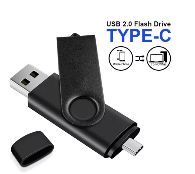 Clé USB-TypeC 128 GO  Clef USB 3.0 Métal Mémoire, stockage externe,