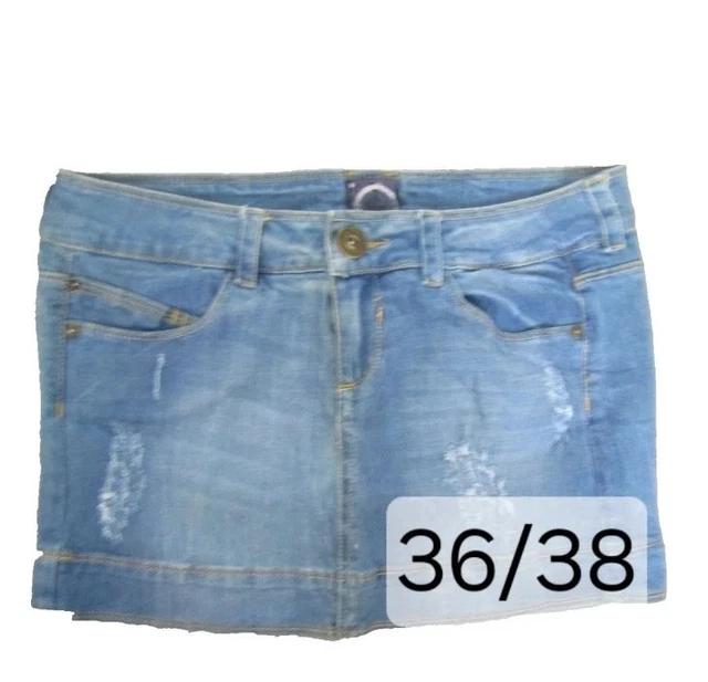 Mini Jupe Jean Le Temps Des Cerises – Taille 38 (W28), Bleue, Lin/Jean, État Impeccable