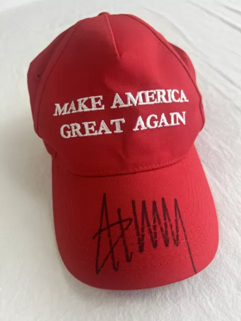 President Donald John Trump Signed Autographed MAGA Hat Cap with COA