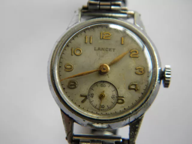 Lovely Vintage working LANCET Hand Wind mechanical Ladies Teen Swiss Made Watch 2