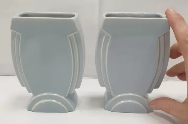 paire 2 vases primax sarreguemines goin france faience ceramique art deco 1920 3