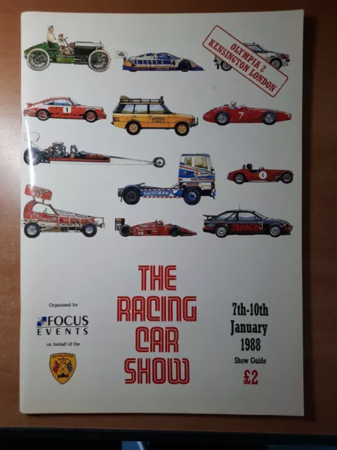 RACING CAR SHOW GUIDE - 1988 at Olympia MINT CONDITION