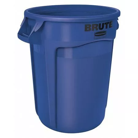 Rubbermaid Commercial Fg263200blue 32 Gal Round Trash Can, Blue, 22 In Dia,