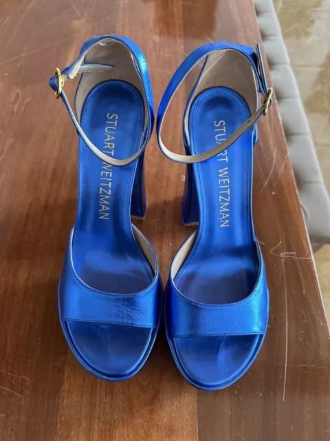 stuart weitzman Electric blue Platform Heels Size 10