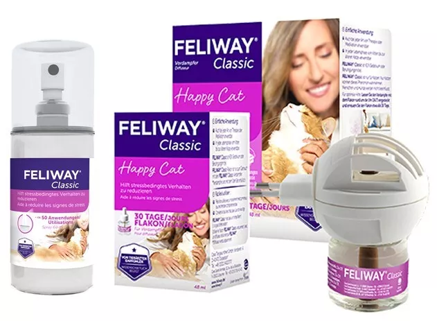 Feliway CLASSIC Sparset - Zerstäuber Set, 60ml Spray & Nachfüller