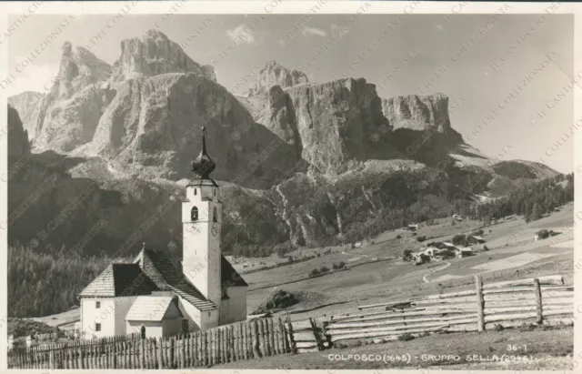 COLFOSCO Gruppo Sella panorama montagna valle Bolzano Cartolina
