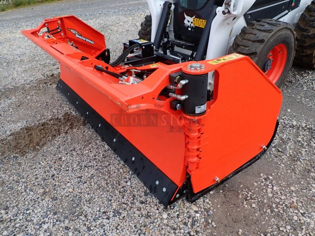 Brand New Hla 3230W 96" Hydraulic Winged Snow Blade For Skid Steer Loaders