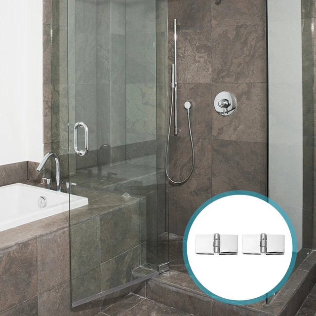 2 Pcs glass shower door pince de porte de salle de bain Fourni