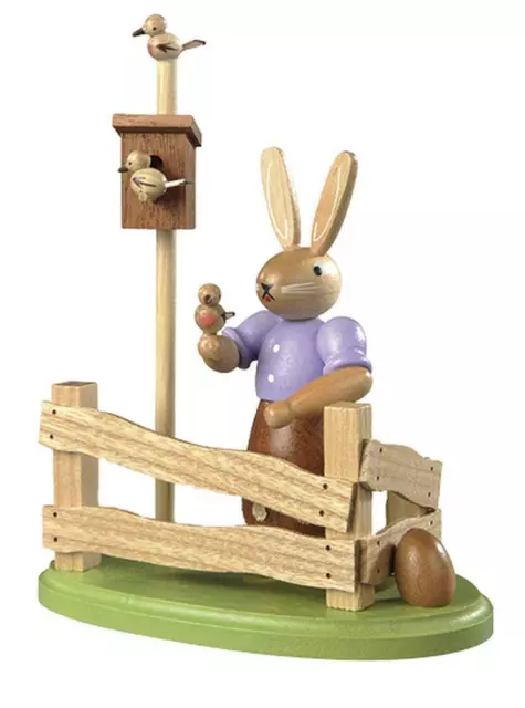 Figura de Pascua Conejo en El Valla Colores Lassiert Pequeño Altura 14cm Nuevo