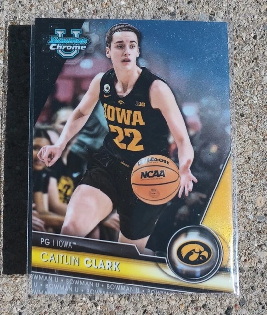 CAITLIN CLARK 2024 Bowman U Chrome Card IOWA HAWKEYES INDIANA FEVER 9.