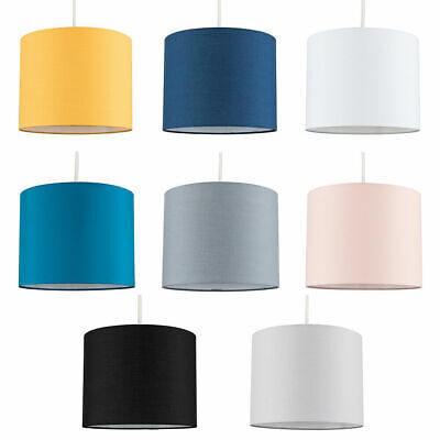 Ceiling Light Shade Lampshade Cotton Drum Pendant Lamp Easy Fit Living Room Home