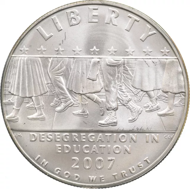 SILVER 2007-P Desegregation In Education Commem US $1 90% Collectible *577