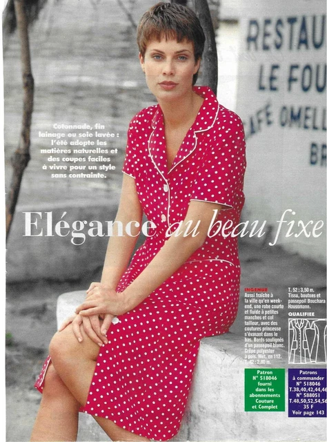 Patron De Couture Vintage MODES ET TRAVAUX - Robe - Tailles 40 à 48 - Daté Juillet 1994 - Non Découpé