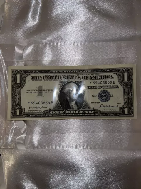 1 Dollar Silver Certificate star note 1957 Uncirculated Priest Anderson Misscut