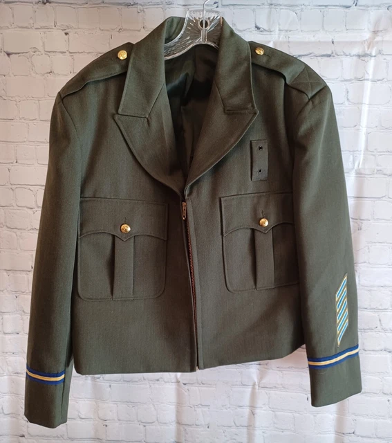 VINTAGE CHP GREEN Uniform Jacket California Highway Patrol Eureka Size