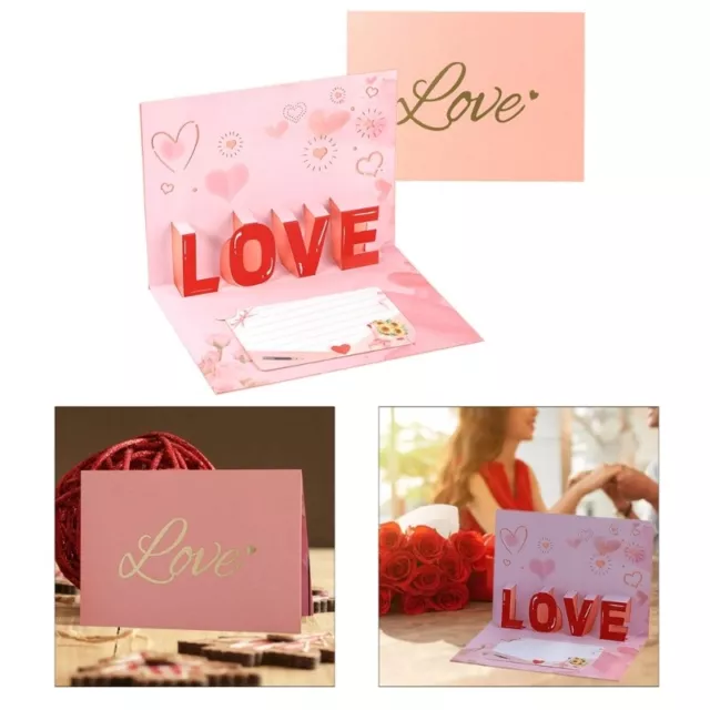 Popup Greeting Card Paper Crafts with Envelope for Wedding Invitation Greeting 2