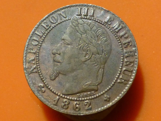 1 Centime - Napoleon Iii - 1862 Bb - Rare & Belle Qualite Sup !