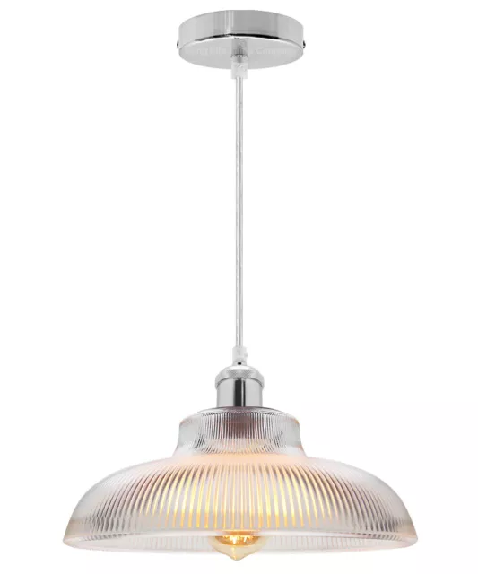 Modern Vintage Industrial Loft Glass Ceiling Lamp Shade Pendant Light M0180