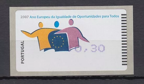 Portugal 2007 ATM Chancengleichheit Amiel Mi.-Nr. 60.2f  Wert 0,30 **