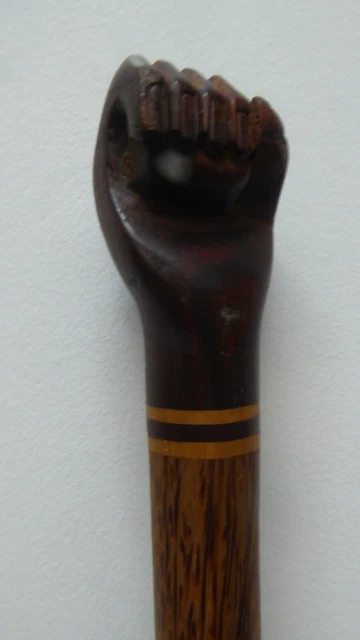 Wooden Carved Hand Oceanic Pitcairn Island Tribal Staff Walking Stick Pacific