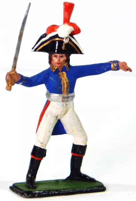 Vintage Napoleonic Lead Soldier Figure Hand Painted Toy 3" Metal