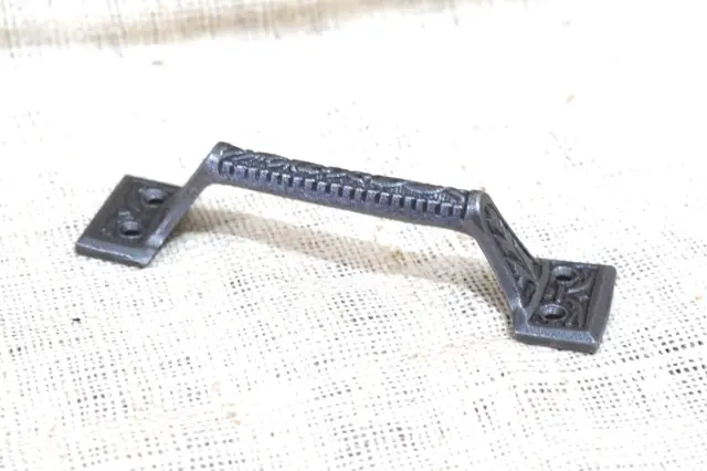 2 Cast Iron Handles Gate Pull Shed Door Handle Drawer Pulls 6 1/4" Vintage Style 3