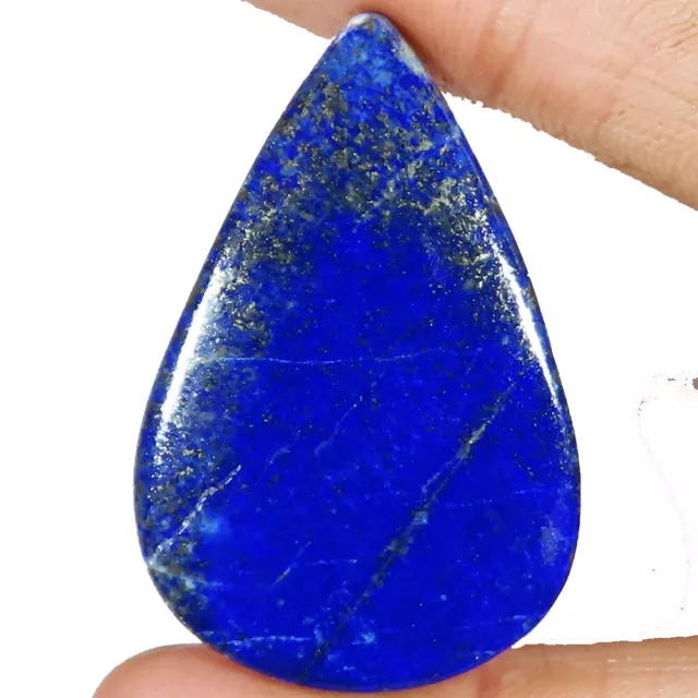 67.05 CT Naturel Bleu Lapis Lazuli Poire Cabochon Desseré Gemme 29x44x4 MM NM-61