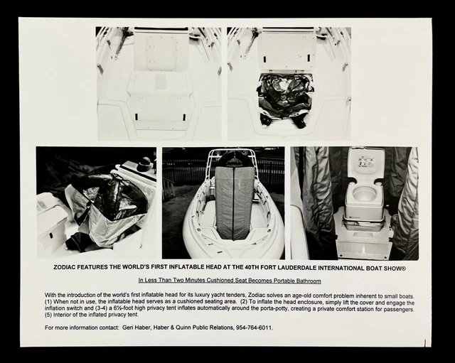 1999 Fort Lauderdale International Boat Show Inflatable Toilet Head VTG Photo