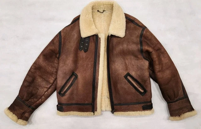 Noble House Pilotenjacke Leder Fell Bw Lederjacke Flieger Schwarz