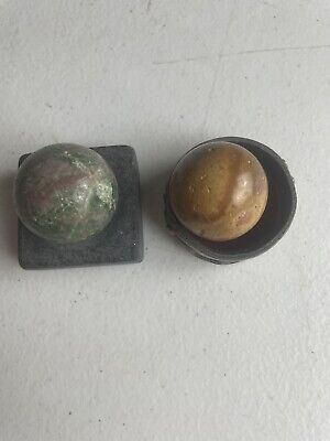 Natural Stone  Sphere  Ball Gemstone Healing?Reiki? W/ Stand Set Of 2