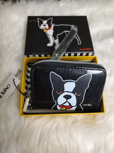 Marc Tetro Black Glitter Boston Terrier Wallet