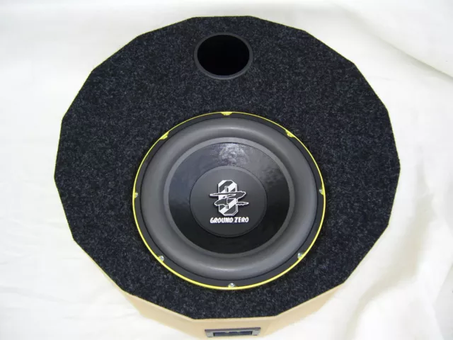 Reserveradgehäuse, inkl. GROUND ZERO 10X SPL  Subwoofer, 1200 Watt und Endstufe